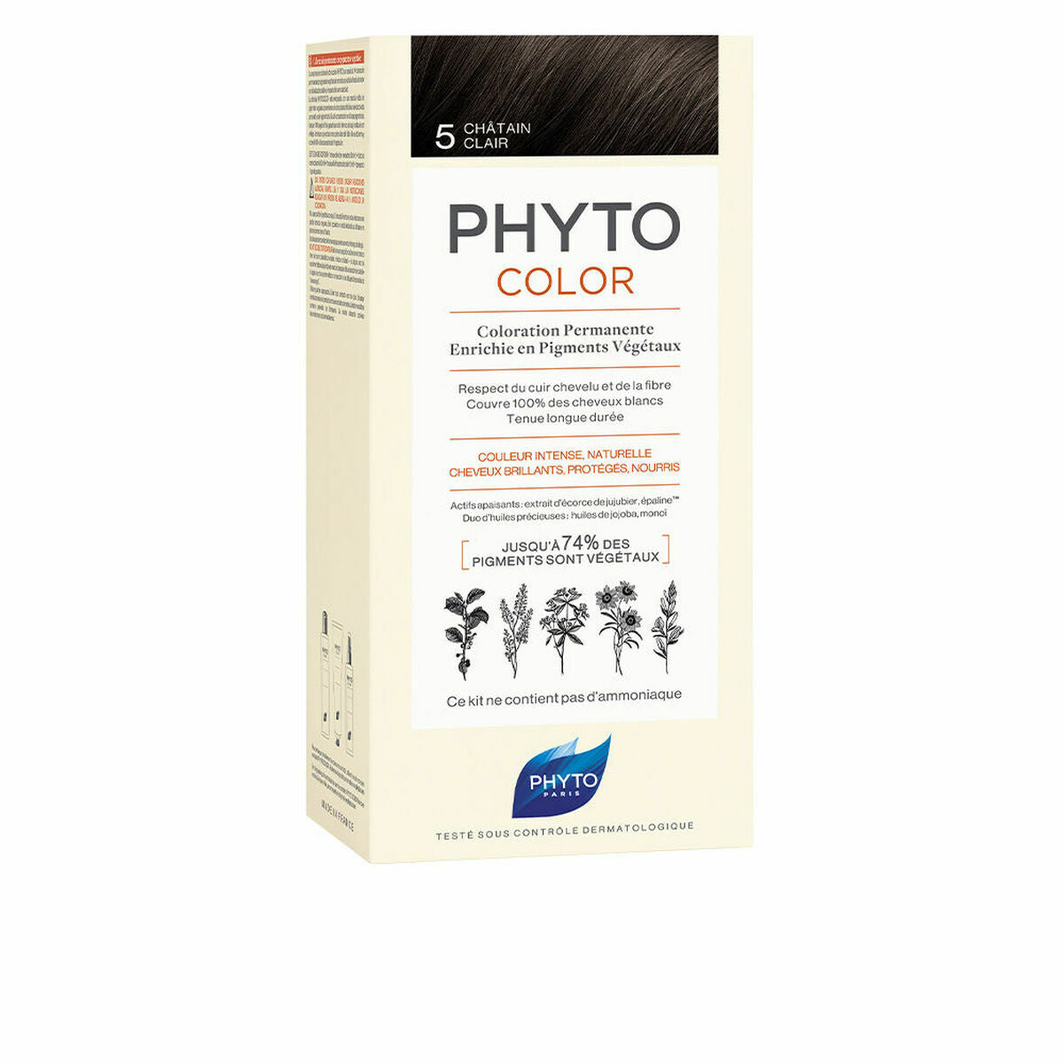 Permanent Colour Phyto Paris Phytocolor 5-castaño claro Nº 5-Castano Claro