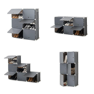 Portable Modular Shoe Cabinet InnovaGoods Grey (Refurbished A)