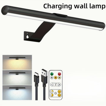 Painting Picture Light Portrait With Remote Punch-free Touch-operated Stylish Wireless Wall-mounted Art Display Vanity Light With Charging And Remote Control