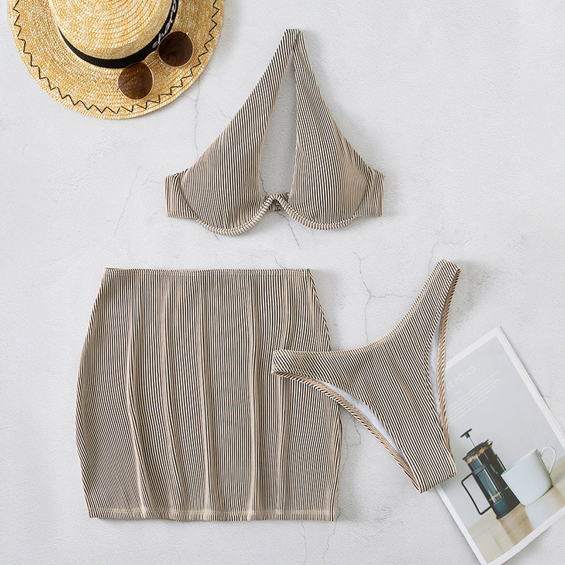 Womens Three-Piece Sexy Bikini Swimsuit