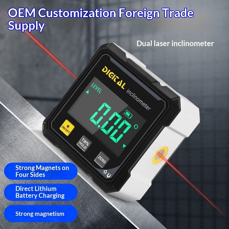 Digital Inclinometer Dual-laser Electronic Digital Angle Box High-precision Level