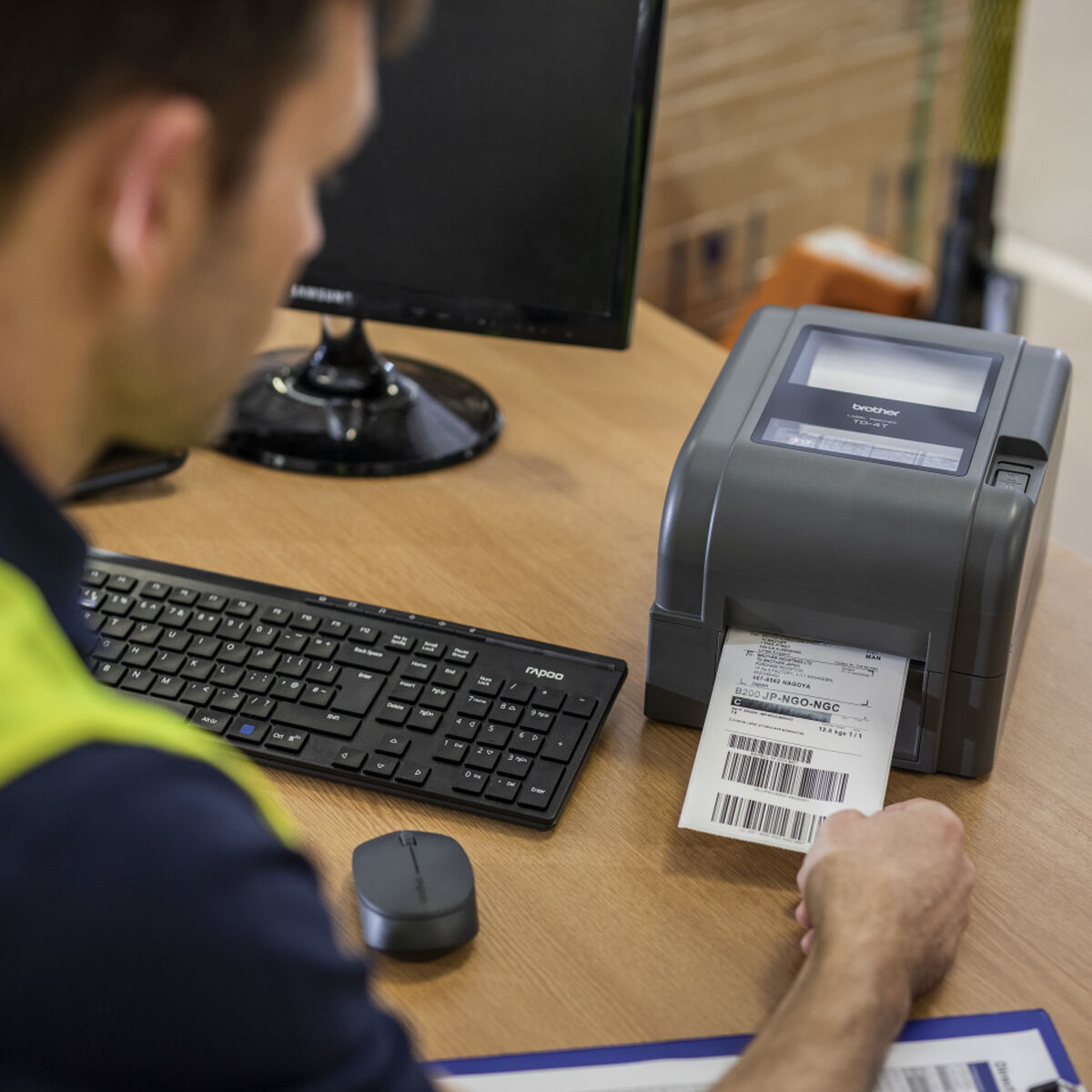 Brother Label Printer Brother Td4420Tnz1 Black Grey