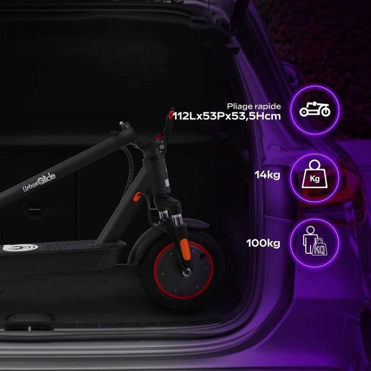 Urbanglide Electric Scooter Urbanglide 100 Max Black 350 W 25 Km/H
