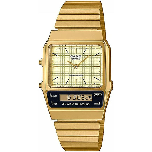 Casio Unisex Watch Casio Edgy Collection Retro Dial - Gold (Ø 40 Mm)
