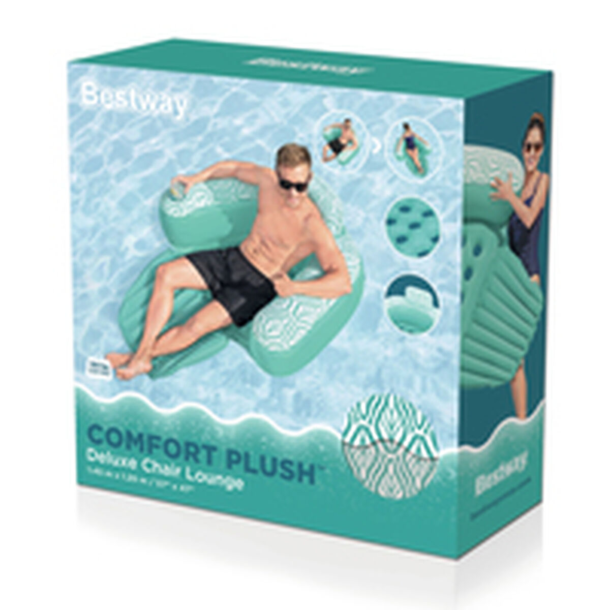 Bestway Inflatable Pool Chair Bestway Comfort Plush 145 X 120 Cm