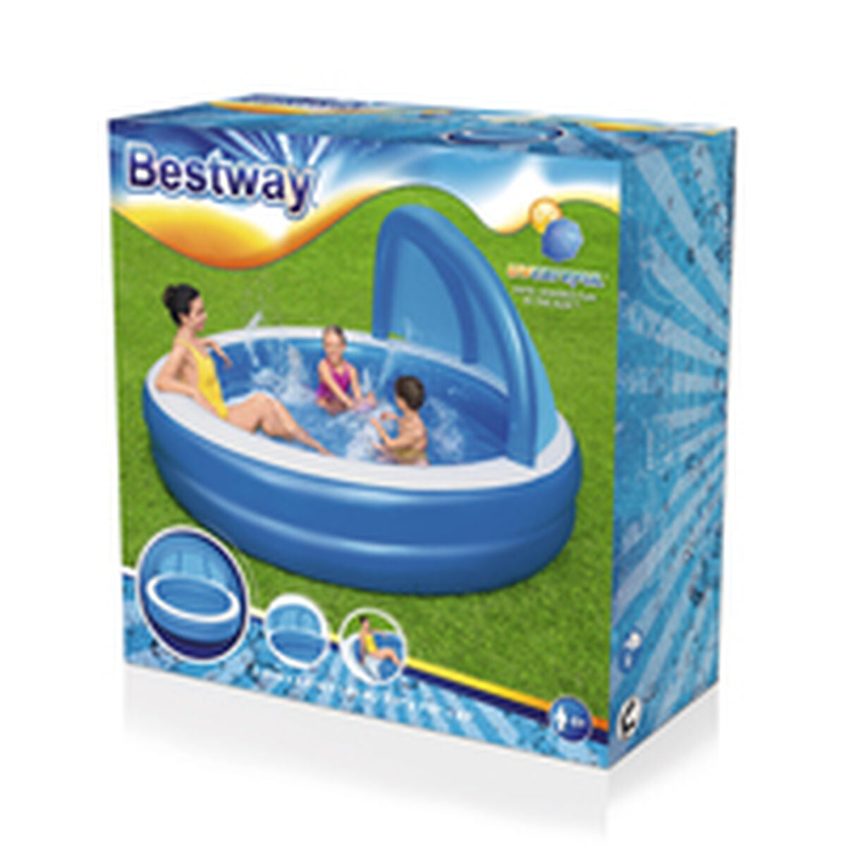 Bestway Inflatable Paddling Pool For Children Bestway Multicolour 241 X 241 X 140 Cm