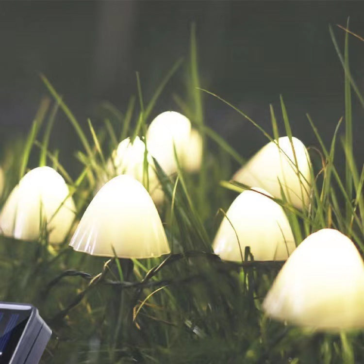 Outdoor Solar LED Mushroom Lamp String