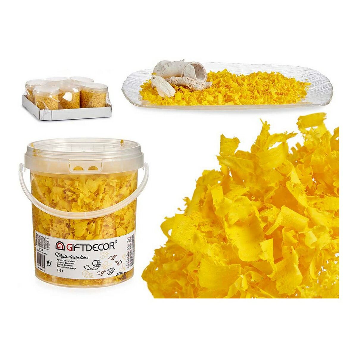 Decorative Shavings Gift Decor 13 x 14 x 14 cm