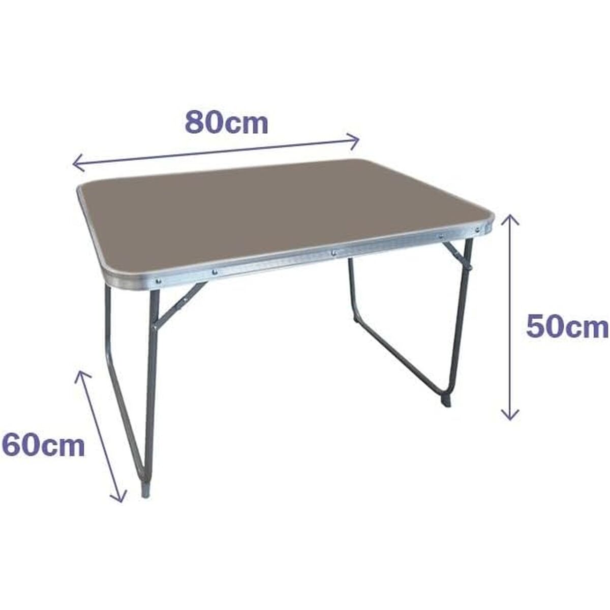 Folding Table Marbueno Grey 90 x 70 x 60 cm
