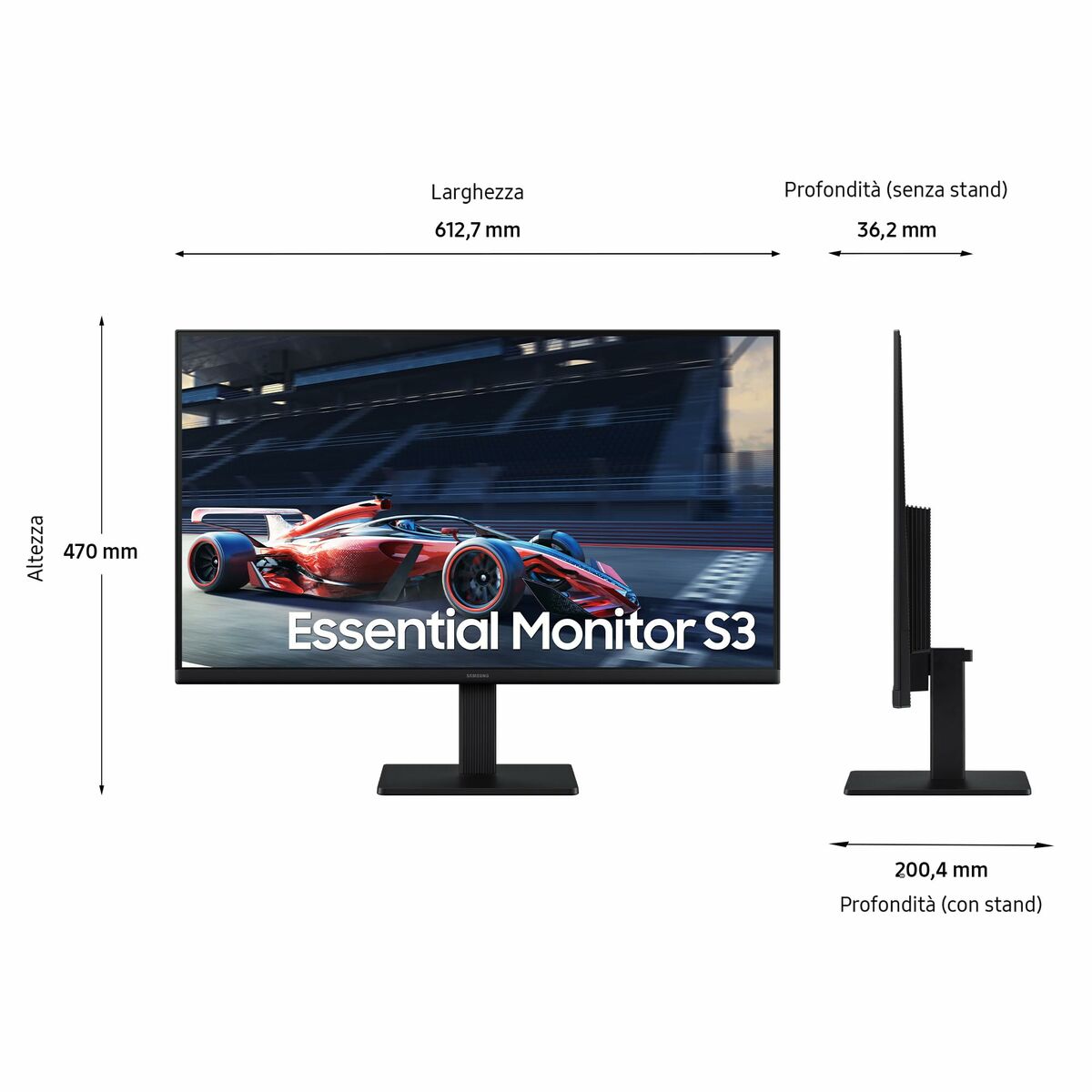 Samsung Gaming Monitor Samsung Ls27D302Gauxen Full Hd Hd 27"