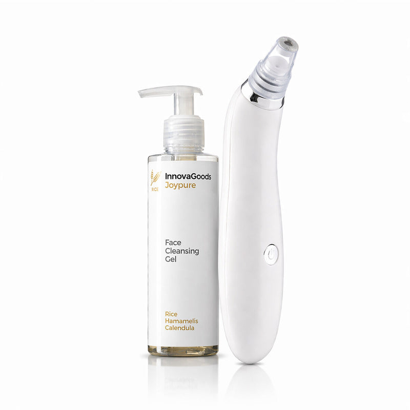 Pack Electric Blackhead Facial Cleaner and Rice Joypure Facial Cleansing Gel 200 ml InnovaGoods