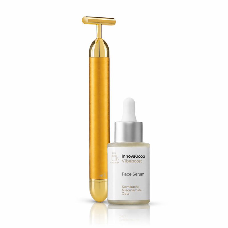 Pack High Frequency Facial Rejuvenation Massager and Kombucha Vibeboost Facial Serum 30 ml InnovaGoods
