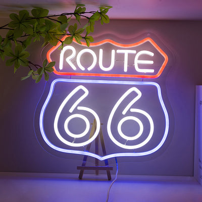 66 Highway Neon LED Creative Glow